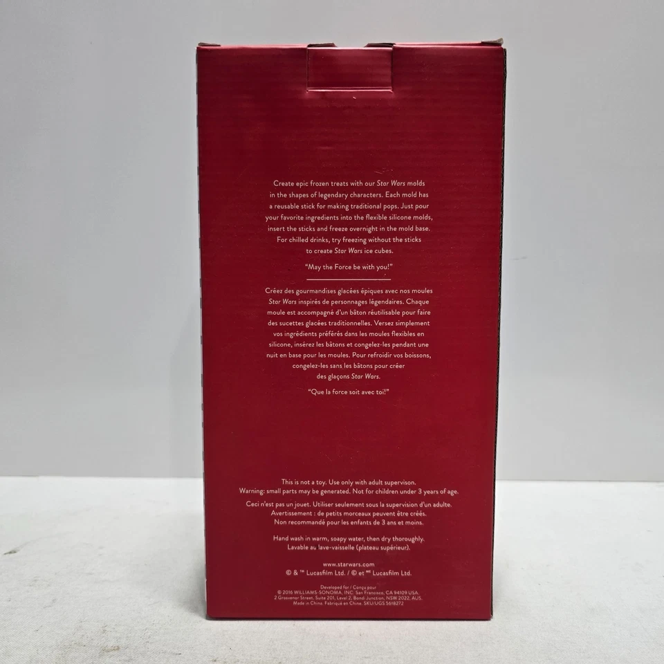 STAR WARS Ice Pop Mold Set of 6 - Williams Sonoma Darth Vader R2-D2 Stormtrooper - Image 4 of 4