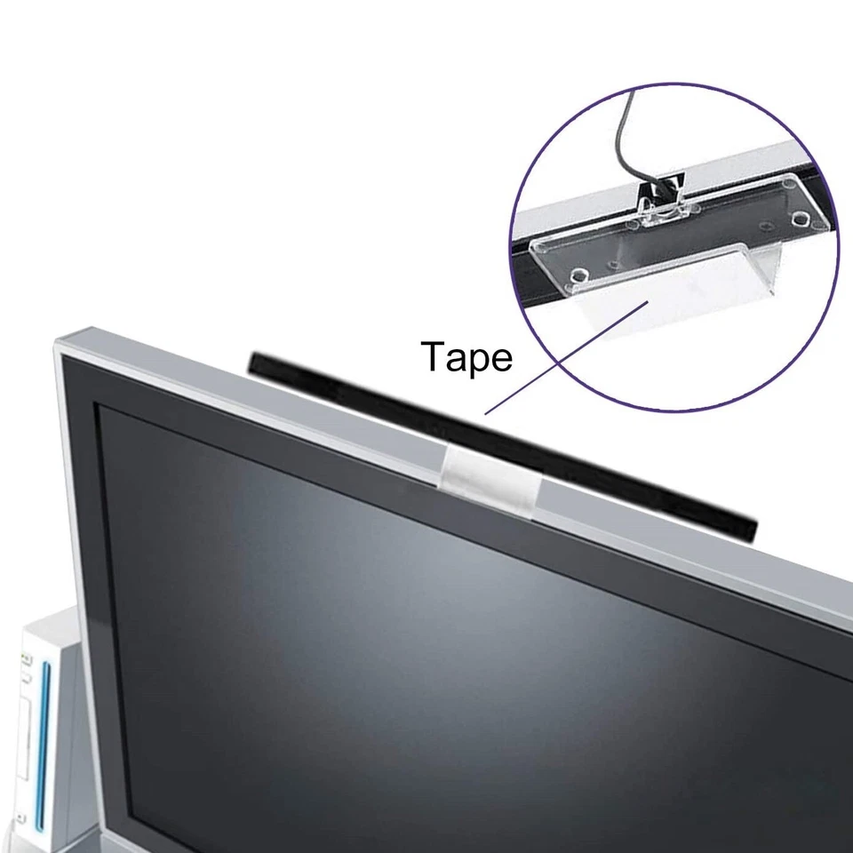 For Nintendo Wii & Wii U Sensor Bar Console Wired Infrared Ray IR Motion Stand - Image 4 of 4