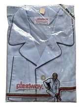 Vintage Pleetway Baby Blue Two Piece Pajama Set Balloon Seat Mens Medium New