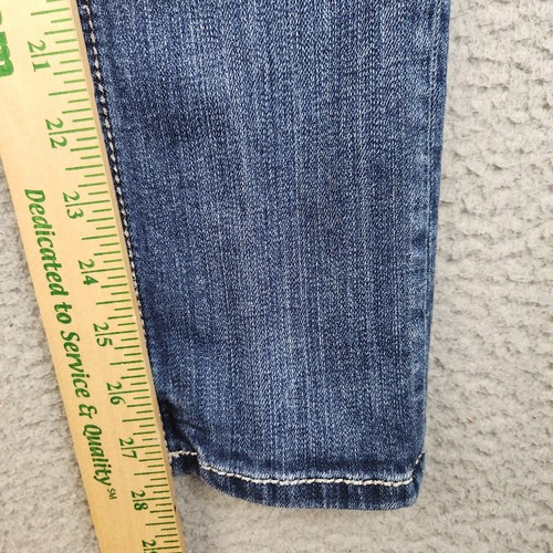 MISS ME Jeans Girls 14 (24x27) Blue Skinny Low Rise Embellished Pockets Western - Picture 6 of 11