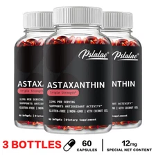 Astaxanthin 12mg - Anti-aging, Anti-wrinkle, Helps Cardiovascular Health