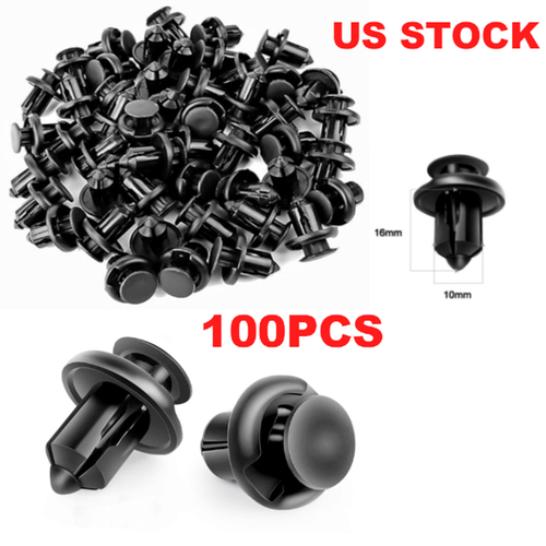 100PCS Bumper Clips Hood Fender Push Rivets Retainer Fasteners for