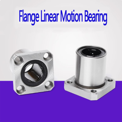 1Pcs Square Flange Linear Motion Ball Bearing High Accuracy LMK6UU-LMK80UU