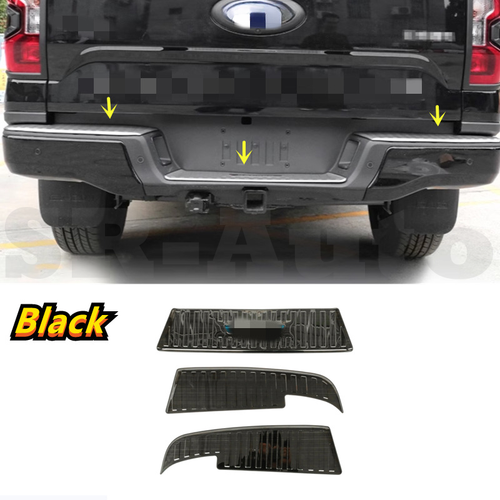 Black Steel for Ford Ranger 2023-2024 Rear Bumper Protector Sill Plate ...