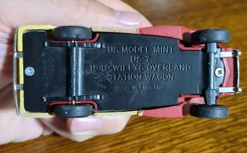 Raro modello USA US-7 1949 Willys Overland Jeep Station Wagon MODELLO IN METALLO - Foto 9 di 13