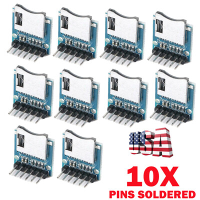 10X TF Micro SD Card Module Soldered Mini SD Memory Modules For Arduino