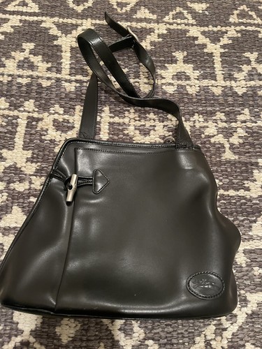 Longchamp Roseau Vintage Black Leather 