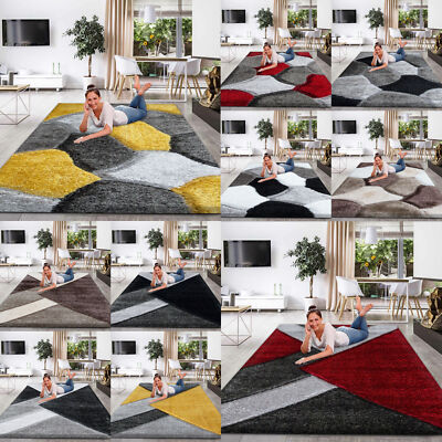 Extra großer dicker Shaggy Teppich weich Wohnzimmer Schlafzimmer Teppich Flur Läufer