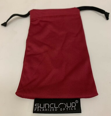 New SUNCLOUD Original Maroon Red Sunglasses Microfiber Pouch Eyeglasses Case Bag