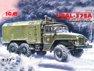 URAL-375A Soviet Vehicle Command (Plastic model kit) 1/72 ICM 72712