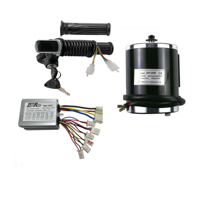 Electric 36V 500W Brush Motor Controller + LCD Throttle Grip ATV Dirt Bike  Quad
