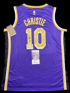 max christie Signed Autograph Lakers Jersey #10 JSA COA