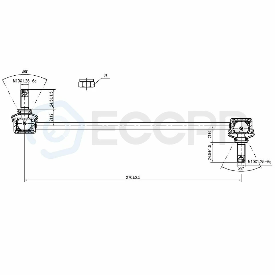 6pcs Front Lower Control Arms Tie Rods Sway Bar Links For 2004-2007 Suzuki Aerio - Image 2 of 4