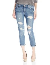 Joe`s Billie Crop Boyfriend Destroyed Slim Ankle Jeans
