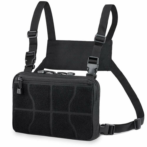 Tactical Chest Rig Shoulder Bag Waist Packs Chest Recon Bag Tools Pouch - Picture 2 of 13