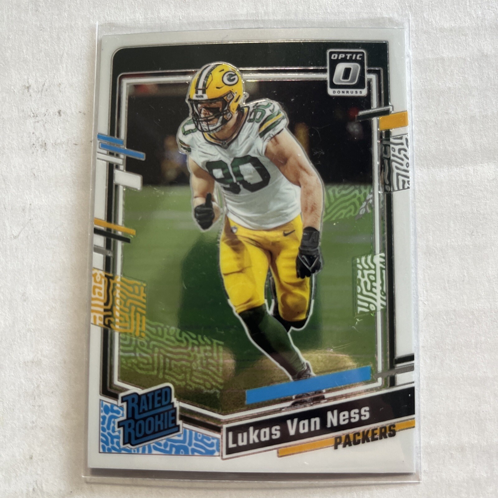 2023 Panini Optic - Rated Rookie Holo Prizm #240 Lukas Van Ness (RC) Packers