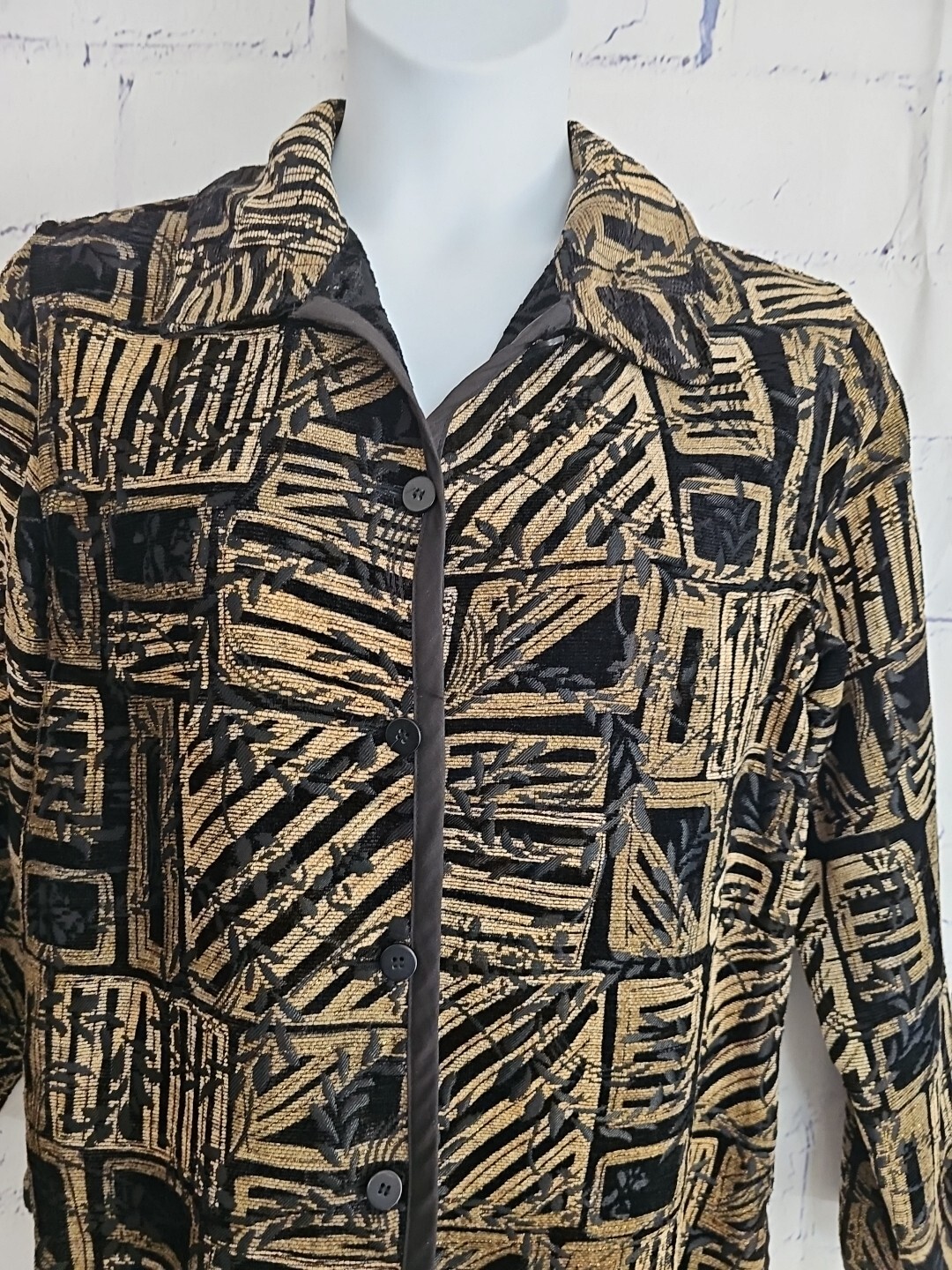 Reversible Jacquard Multicolor Jacket Blazer size… - image 3