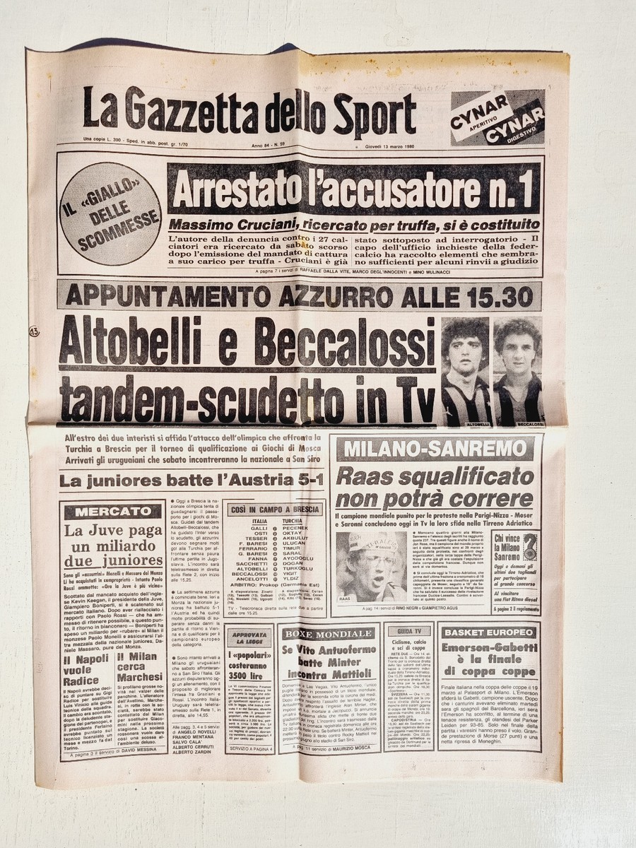 GAZETTE DU SPORT 20 JANVIER 1980 INTER - RALLYE MONTE-CARLO