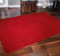Plain Aubusson Rugs In Red, Traditional / Floral Handmade Wool Pile 160x230cm Plain Aubusson Rugs In Red, Traditional / Floral Handmade Wool Pile 160x230cm