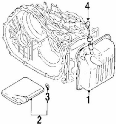 Genuine Mitsubishi OE Transmission Oil Pan & Gasket Sealant 2.4L Galant Eclipse - Picture 3 of 3
