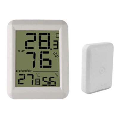 Indoor/Outdoor Digital Hygrometer Wireless Temperature Monitor  / 
