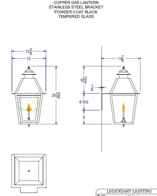 Copper Gas Lantern Legendary Natural Gas - Image 2 of 4