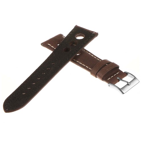 DASSARI Vintage Leather Quick Release GT Rally Racing Mens Watch Band Strap - Picture 10 of 22