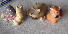 Lot of 3 Vintage Small Camel Figurines Pottery and Ceramic 1 1/2 to 2" Tall