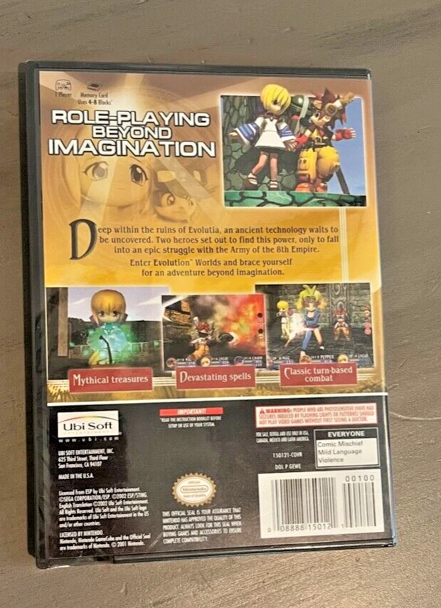 EVOLUTION WORLDS NINTENDO GAMECUBE, 2002 - FACTORY SEALED - Image 2 of 2