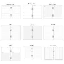 A5/A6/A7 Paper Planner Diary Insert Refills Notebook Schedule Organiser Notes #s