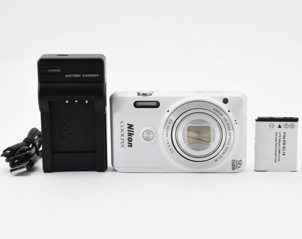 MINT] Nikon COOLPIX S6900 White 16.0MP 12x Digital Camera From