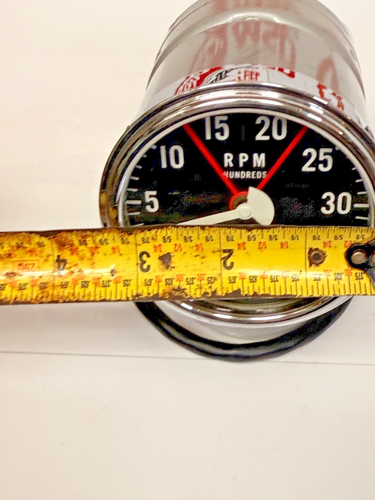 NOS STEWART WARNER 3500 RPM TACH VINTAGE 12 VOLT TESTED ENGINE HOURS ...