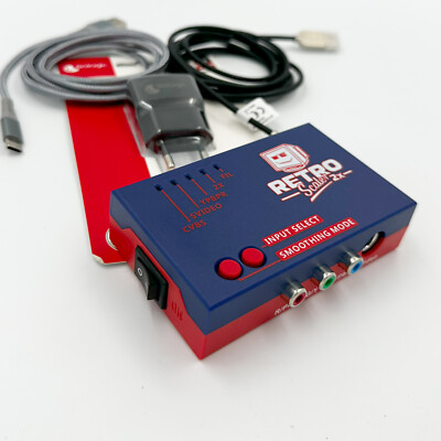 RetroScaler RetroScaler2x HDMI AV Converter Komplett-Kit USB Kabel SNES N64 TV