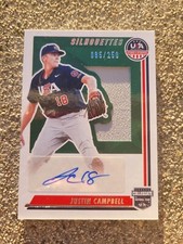 2022 Stars & Stripes Silhouettes Justin Campbell Jrsy, Auto, #85/250