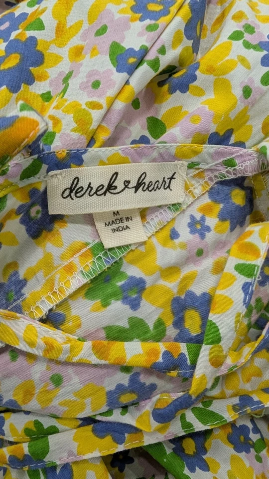Derek Heart Junior Summer Dresses OPEN BACK Floral Print Size Medium - Image 4 of 4