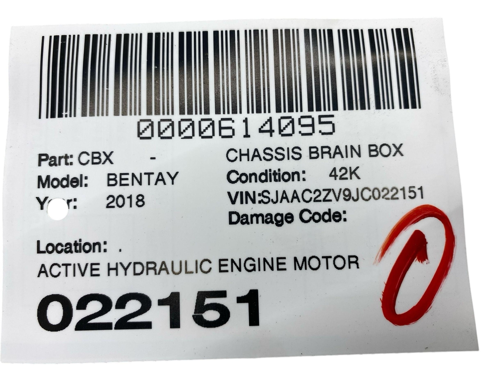 15 - 20 BENTLEY BENTAYGA OEM ACTIVE HYDRAULIC ENGINE MOTOR MOUNT CONTROL MODULE