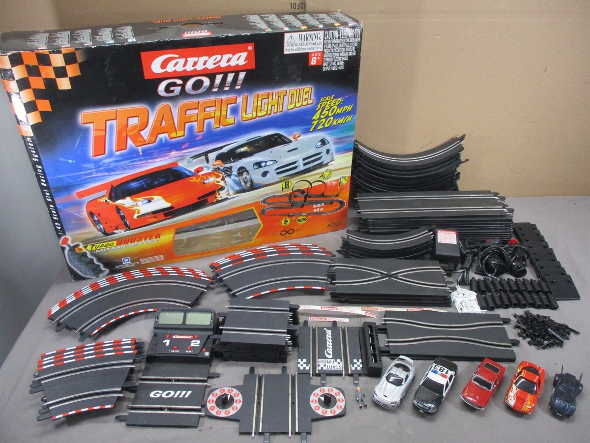 Vtg Carrera #62101 Traffic Light Dual 1:43 Scale Slot Car Race Set