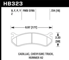 Hawk Performance HB323Y.724-JP LTS Disc Brake Pad
