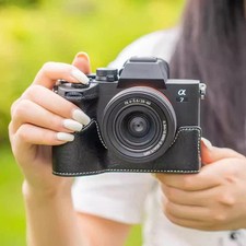 For Sony A7M5 A1 A7M4 A7R5 A7S3 Camera Bag Leather Dock Case Base Cover Shell