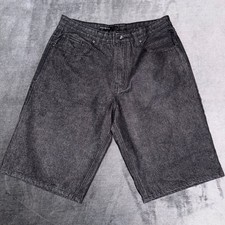 Rocawear Mens Baggy Denim Shorts W36 Dark Gray Wash Y2K Hip Hop Streetwear