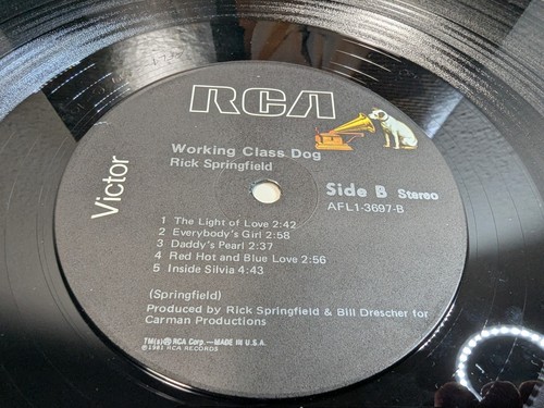 Rick Springfield Working Class Dog - 1981 Vinyl Record - RCA AFL1-3697 - EX/VG+ - 第 3/11 張圖片