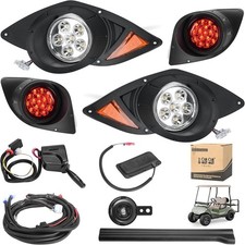 10L0L Street Legal Light Kit For Yamaha G29 12V - Golf Cart Headlight Kit Fit
