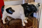 Vintage Large Coopercraft Ceramic Freisian Bull Figurine Ornament