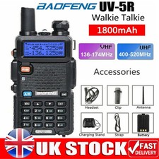 Portable UV-5R Walkie Talkie 5W VHF UHF Dual Band Handheld Two Way Radio Talkie