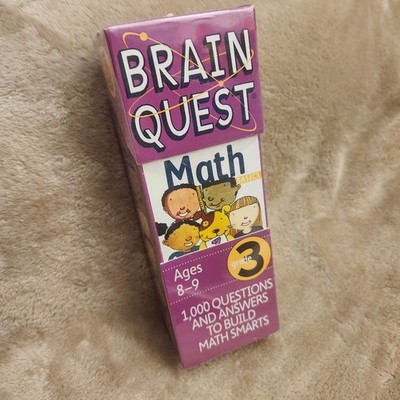 Brain Quest 3rd Grade 8-9 Math Q&A Cards: 1000 Questions and Answers Qwik Ship!