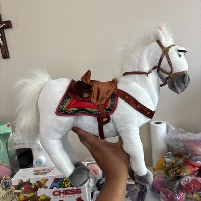 Disney Store Tangled Maximus Plush White Horse Rapunzel Stuffed Animal 15 L 12 H