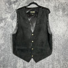 Scully Vest Mens XL Black Western Suede Leather Dress Waistcoat Style 504 Cowboy