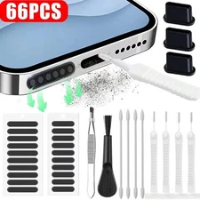 Mobile Phone Port Cleaning 66PCS Set Dust Plug for iPhone 16 15