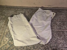 Adidas Climalite Golf Pants Mens 38x32 Tech Lightweight Straight Beige Outdoor