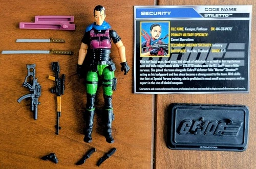 GI JOE Cobra NM/M Stiletto 2016 Complete & File Card 50th Anniversary Stilletto